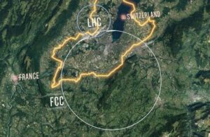 Aerial view of the LHC accelerator