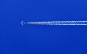 contrail of an airplane