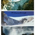 Yechar Damavand glacier in the passage of time
