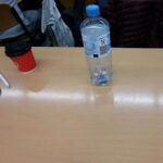 Vibrations inside the water bottle in the form of waves
