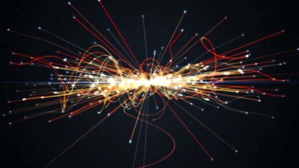 Simulation of collision of high-speed particles in an accelerator