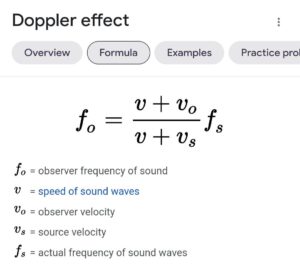 Doppler effect relationship