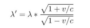 Relativistic relation of Doppler effect