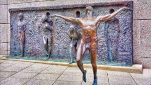 Freedom, a bronze sculpture by the American artist Zenos Frodakis, located in Philadelphia