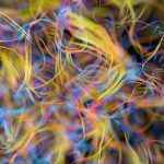 An abstract image related to string theory in particle physics