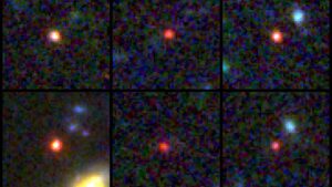 Images, six galaxies (pictured) observed 500 to 700 million years after the Big Bang