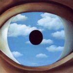 Image of the painting False Mirror (1928), by René Magritte