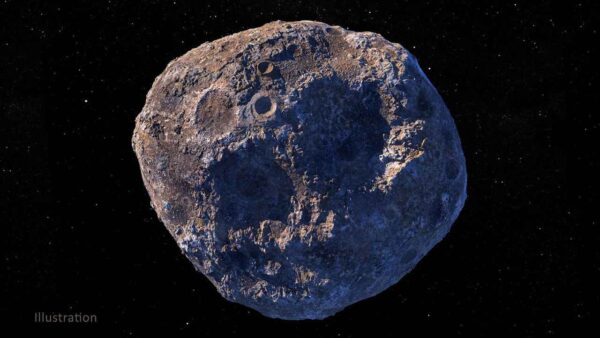 Concept art image of this asteroid