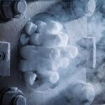 Inside the freezer compartment