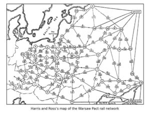 نقشهی بخش اروپایی راه آهن شوروی سابق در دههی ۱۹۵۰ میلادی