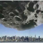 ابعاد سیارک چیکشولوب در مقایسه با شهر نیویورک