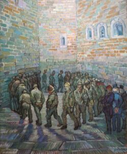 نقاشی معروف هواخوری زندانیان اثر ونسان ون گوگ