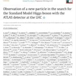 صفحهی نخست اولین مقالهی مربوط به کشف بزرگ ذرهی هیگز در ژورنال Physics Letters B